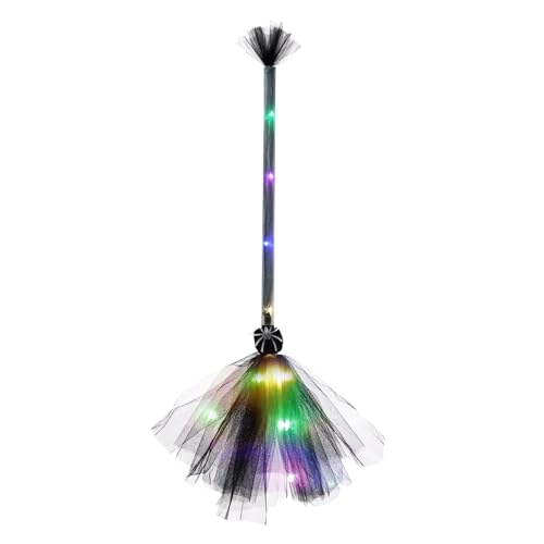 Broomsticks De Brujas Iluminadas, Escoba De Brujas Iluminadas De 65 Cm, Una Colorida Fuente De Luz LED,adecuado Para Decoraciones Festival, Fiestas, Accesorios De Mascarada,juego De Roles De Los Niños