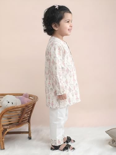 Image of POLKA TOTS Premium Cotton Night Wear for Boys & Girls | Traditional Kurta Pyjama Night Suit Set | Ultra-Soft & Breathable Nightwear for Toddlers & Baby | Kids Night Dress from Newborn to 8 Years