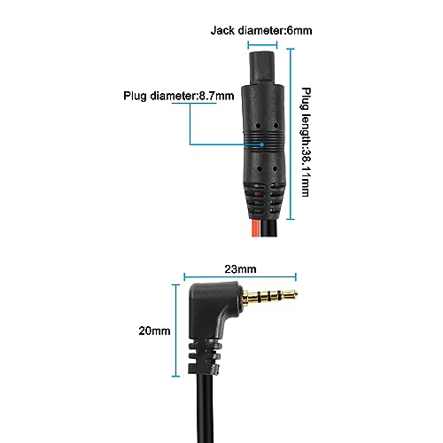 MEIRYFA 4 Pin Dash Cam Cable Rear View Camera Wire 4 Pin Male to 2.5mm Male Plug Car Backup Camera Reverse Mirror Extension Cord for Trucks,RV,Bus (32.8FT)