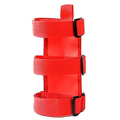 ANCLLO Support d'extincteur réglable pour Jeep Wrangler CJ, YJ, TJ, LJ, JK, JKU, JL, JLU (rouge)