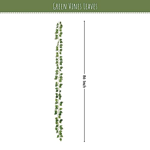 Image of MoonlitDreams Aesthetic Room Decor Kit with 4 Artificial Green Ivy Vines & 40FT Warm Fairy Lights | Pinterest-Inspired Wall Decoration for Bedroom, Living Room, Hostel & Study Room | Home Decor Gift
