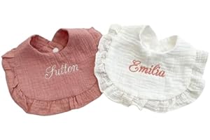 Adorable Personalized Baby Girl Bib with Embroidered Name