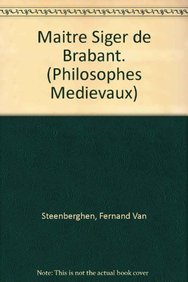 Paperback Maitre Siger de Brabant [French] Book