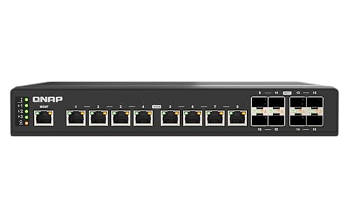 Image of QNAP QSW-IM3216-8S8T-US Industrial-Grade Managed Switch | 8-Port 10GbE SFP+ Fiber, 8-Port Full 10GbE RJ45