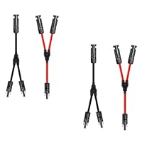 Sekesoer Solar Y Kabel 6mm², Y Stecker Solar Paar, Solarkabel Y Verteiler, PV Y Stecker Module Balkonkraftwerk (2 Paar 6mm² M/FF and F/MM)