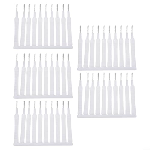 Duschkopf-Reinigungsbürste mit Anti-Verstopfungs-Spiraldesign für kleine Löcher, Düsen, Kolibri-Futterspender und Airbrush-Pistolen, Weiß, 50 Stück, 10/20/30 Stück