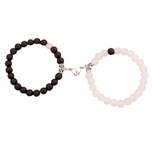 SUPER SOFTENER 2 PCS Set Magnetic Couple Bracelets for Women Men, Stainless Steel Heart Shaped with Matching Bracelet Gifts for Lover/Friend, Gift for Valentine Day (B0CPM4WHS7) Amazon Price History, Amazon Price Tracker