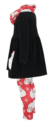 Image of Unique Baby Girls Kids Toddler 3pc Outfit Set Long Sleeve Cotton Blend Tunic Top Leggings and Scarf