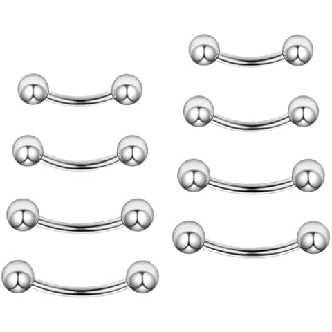 Fokelyi 8 Pcs Curved Barbells for Piercings Cover