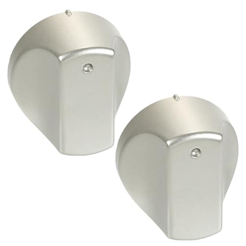 SPARES2GO Hot-Ari ix Boutons de commande pour Hotpoint four et cuisinière (argent, lot de 2)