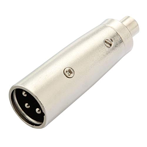 XLR to RCA Adapter, XLR Male to RCA Female, RCA to XLR Converter Gender Changer Audio Coupler for Microphone Connections Audio Electronics, 1Pack - JOLGOO