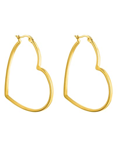 PURELEI® Big Love Ohrringe (Gold) – Damenohrringe aus langlebigem...