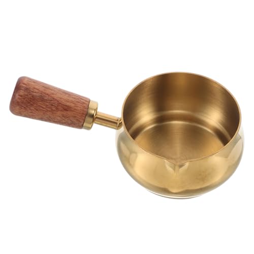 DECHOUS Small Stainless Steel Sauce Cup with Handle Condiment Bowl for Cream Salad Dressing Maple Syrup Comfortable Grip Stylish Design for Dining