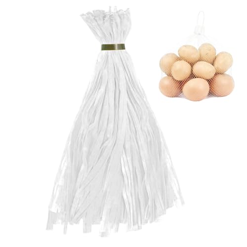 Bolsas reutilizables para productos – 100 piezas de malla elástica, bolsas de almacenamiento, red con cierres de bucle, solución conveniente para compras de comestibles, frutas, verduras, mariscos