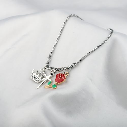 WSNANG A Court Of Thorns and Roses Merchandise Inspired Charm Bracelet Fantasy Bookish Gift Book Lover Gift(FeyreRoseBracelet)4