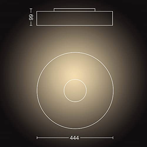 Plafonnier Philips Hue Fair noir 39W avec télécommande connectée White Ambiance