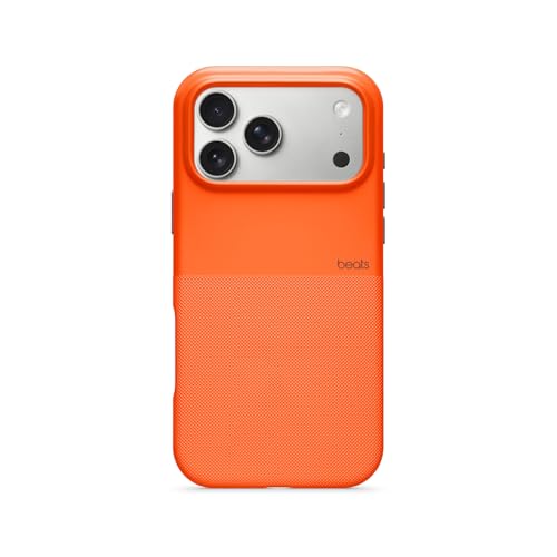 Beats Custodia Robusta per iPhone 17 Pro Max con MagSafe e Controllo fotocamera, testata per graffi e cadute, con texture opaca e fodera in microfibra - Arancione Sierra