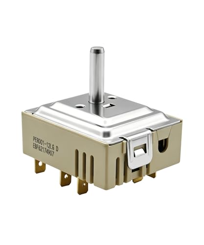 EBF62174907 EBF62174902 Infinite Control Switch Compatible with LG Range Surface Element Replaces EBF62174904 4210328/PS11761170/PER001-12S D/PER001-12LG D (EBF62174907 EBF62174902)