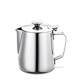 Caraffe per Frullini Montalatte Brocca di latte brocca inossidabile in acciaio 304 lucido tazza con coperchio Barista Dell
