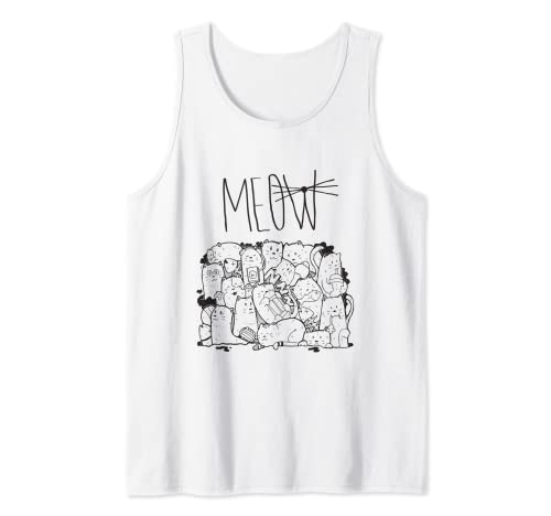 Meow Miaou Cat Chat Débardeur