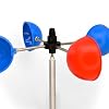 Eisco - Small Anemometer for Measuring Wind Speed Durable Weather-Resistant Design for Outdoor and Educational Use