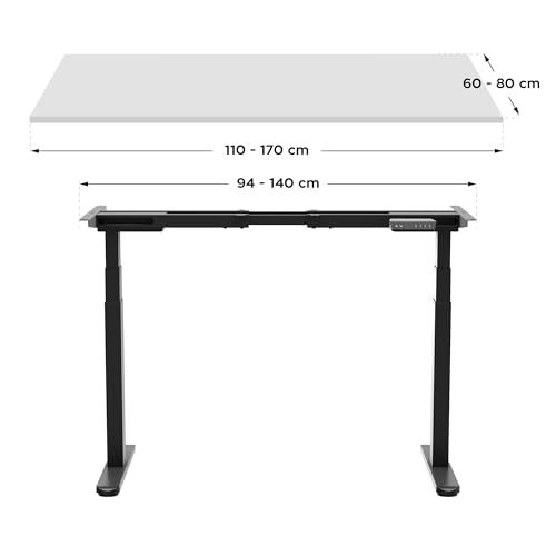 MARK ADLER Xeno 6.0 | Elektryczna rama biurka z podwójnym silnikiem, wysokość regulowana elektrycznie | system antykolizyjny, nośność 100 kg, funkcja pamięci, solidna rama