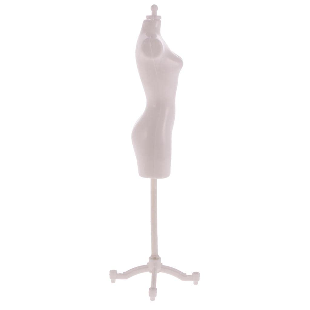 Display Holder Dress Clothes Statue Model Stand for Dolls White-image-2