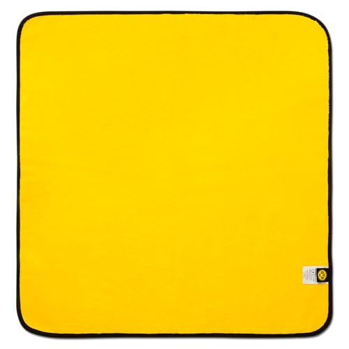 BVB Kapuzentuch Emma, Babyhandtuch 75 x 75 cm, Schwarz-Gelb, 100% Baumwolle