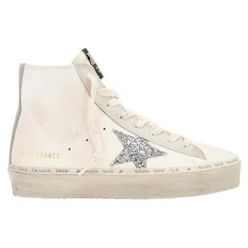Image of Golden Goose Women's Hi Francy Nappa and Suede Upper Glitter Star Leather List