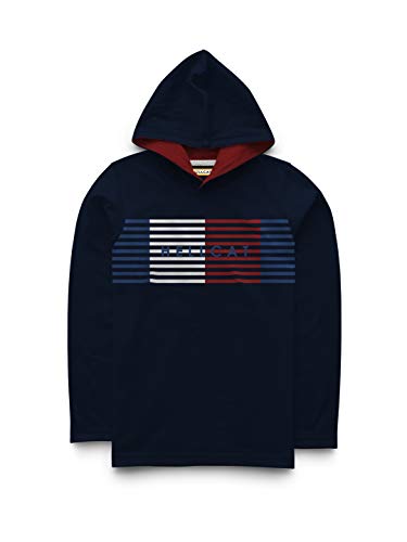 Image of HELLCAT Boys Printed Henley Neck & Hooded Cotton tshirt - Pack of 2