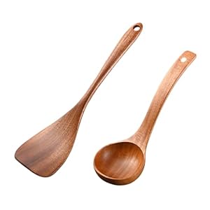 Lerpwige Holz Pfannenwender Set (2 Stück)