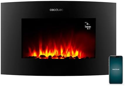 Cecotec Chimenea Eléctrica Decorativa 35” con Mando y Wifi ReadyW...
