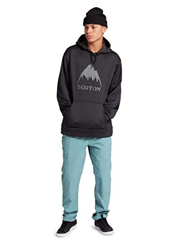 Image of Burton Men's Oak Pullover Hoodie - Technical Sweatshirt w /Quick-Drying Fleece & Thumbhole Cuffs