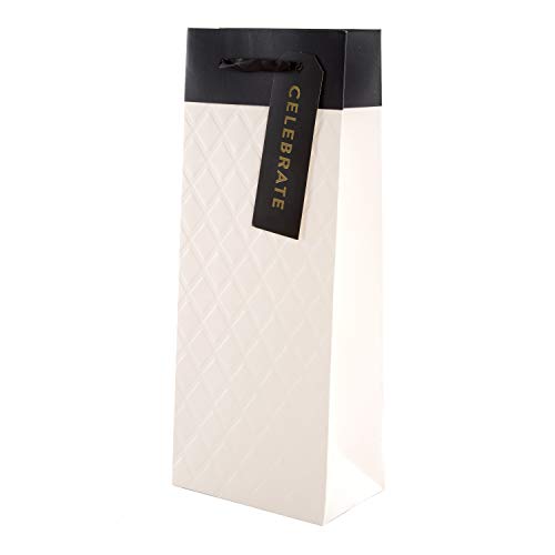 Hallmark Multi-Occasion Bottle Bag - Embossed Quilted Design.