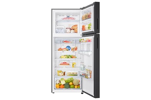 Image of Samsung 467 L, 2 Star, Convertible 5-in-1, Digital Inverter, Frost Free Double Door, Bespoke AI WiFi Refrigerator (RT80H51C2BHL, Glass Finish, Clean Black, 2026 Model)