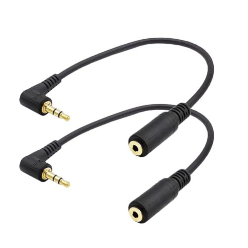 Adaptador de audio con jack 3.5mm ángulo 2-Pack miniatura 1
