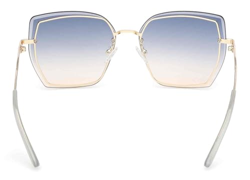 Harley-Davidson Women's Geometric Shape Sunglasses, Silver Frame/Gradient Lens3