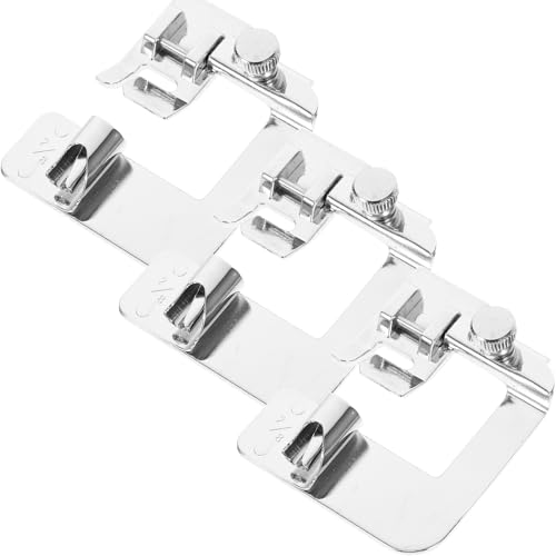 3 piezas pie prensatelas para dobladillo enrollado 6mm