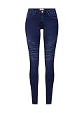 ONLY Damen ONLROYAL REG SK Biker BB BJ13447 Skinny Jeans, Blau (Dark Blue Denim Dark Blue Denim), 38W / 34L