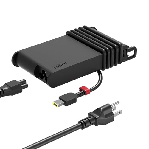 PowerPortnerLink 135W Charger Compatible with Lenovo Yoga Slim 7 Pro C940 Y70 Y50 Ideapad Gaming 3 Y700 700 Ideapad Creator/Pro 5 7 ThinkPad ThinkBook Laptop Suitable for Travel and Office use