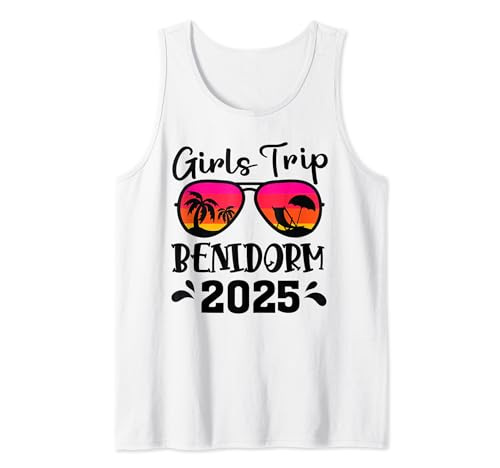 Benidorm Girls Trip 2025 Vacation Group Weekend Party Women Tank Top