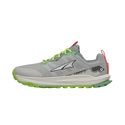 ALTRA Women's Lone Peak 9 Trail Running Shoe, Gray/Lime, 8.5 Wide