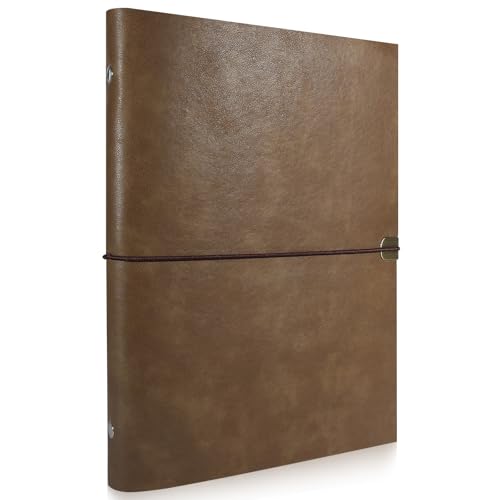 Praelian Carnet à Anneaux A5 Rechargeable en Simili-Cuir Rétro –