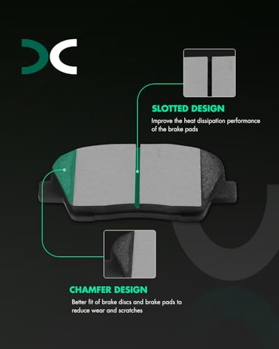 Image of SCITOO D1284 Rear Ceramic Brake Pads Sets w /Hardware Fit For Hyundai For Entourage /For Equus /For Genesis /For Genesis Coupe,For Kia For Borrego /For K900 / For Sedona