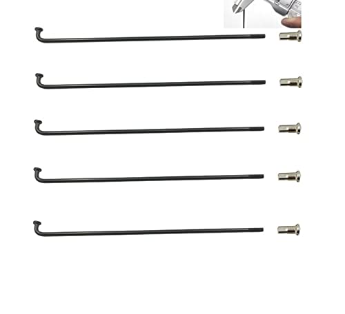 TRENDYBOY 26 rayons et tétons pour 12 G de diamètre 2,6 mm de couleur noire rayons de vélo J-bend 45 # en acier rayons de vélo électrique (couleur : 210 mm) Cover