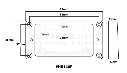 Vintage Forge White Flat Bottom Humbucker Pickup Mounting Ring Slanted (11Mm-12Mm) Compatible With Epiphone Guitars Hr140F-Wht #TOP2