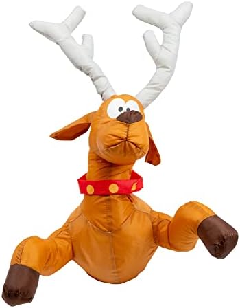 Celebright Animated Crashing Reindeer Christmas Decoration – Sound Activated Kicking Legs | Funny Festive Reindeer Looks Like He’s Crashed Through Your Window | Hilarious Xmas Novelty Décor Gift