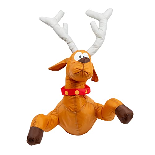 Celebright Animated Crashing Reindeer Christmas Decoration – Sound Activated Kicking Legs | Funny Festive Reindeer Looks Like He’s Crashed Through Your Window | Hilarious Xmas Novelty Décor Gift