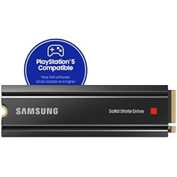 Samsung 980 PRO SSD with Heatsink 1TB PCIe Gen 4 NVMe M.2 Internal Solid State Hard Drive, Heat Control, Max Speed, PS5 Compatible, MZ-V8P1T0CW