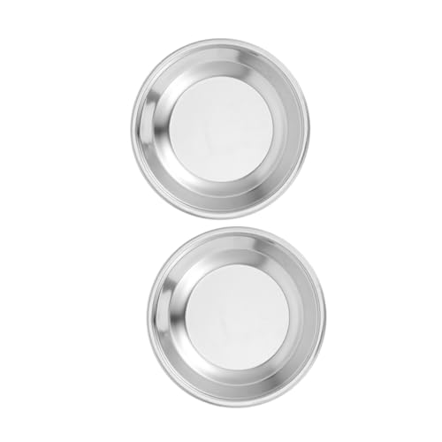 Unomor 2pcs Stainless Steel Tea Bag Trays Round Metal Organizers for Home Chic Design for Tea Accessories Drip-catching Function for Clean Tables Versatile Storage